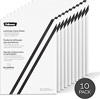 Fellowes Laminator Cleaning Sheets, 10 Pack, 8.5 x 11 in