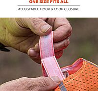 Ergodyne GloWear 8930 High Vis Baseball Hat, Breathable Mesh Paneling, Reflective Trim for Enhanced Visibility,Orange