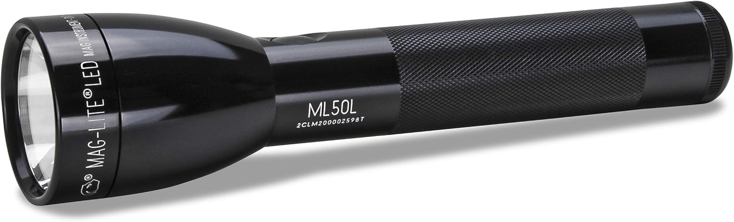 MagLite ML50L-I2TQG: Ml50L 2 Cell C Led Outdoor Adventure Pack Black, Adjustable Beam Angle, Water Resistant, Battery Powered