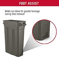 Suncast Commercial 23-Gallon Slim Narrow Trash and Recycling Bin