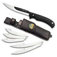 OUTDOOR EDGE RazorMax Replaceable Fixed Blade Hunting Knife with Drop-Point & Boning/Fillet Blades