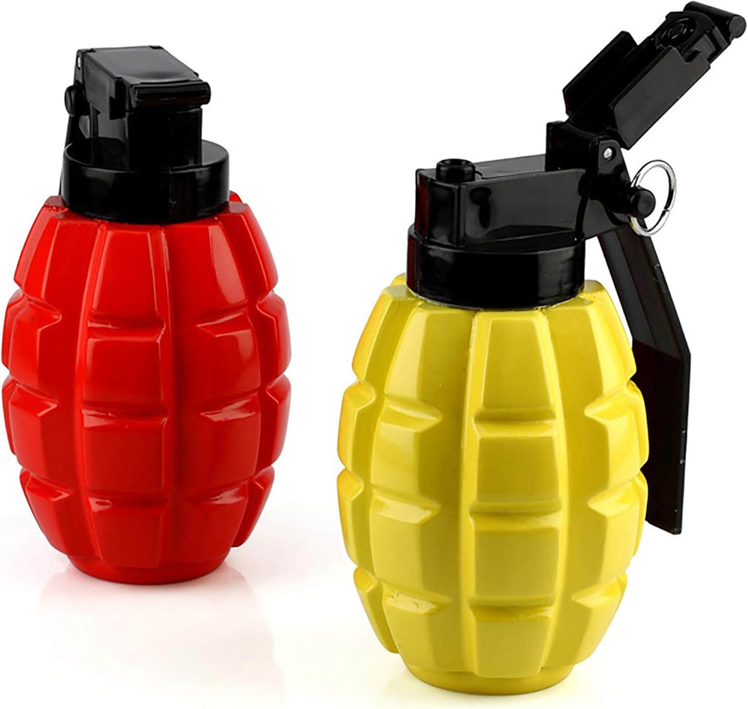 Caliber Gourmet Condiment Dispenser Set. Grenade Shape for BBQ Grill, Camping & Picnics, Ketchup Mustard Bundle Set