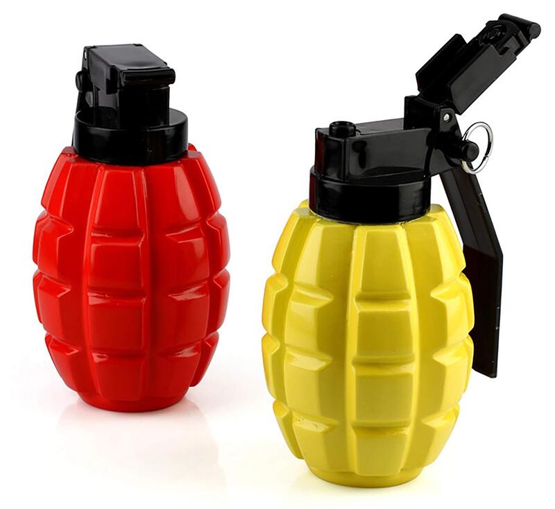 Caliber Gourmet Condiment Dispenser Set. Grenade Shape for BBQ Grill, Camping & Picnics, Ketchup Mustard Bundle Set