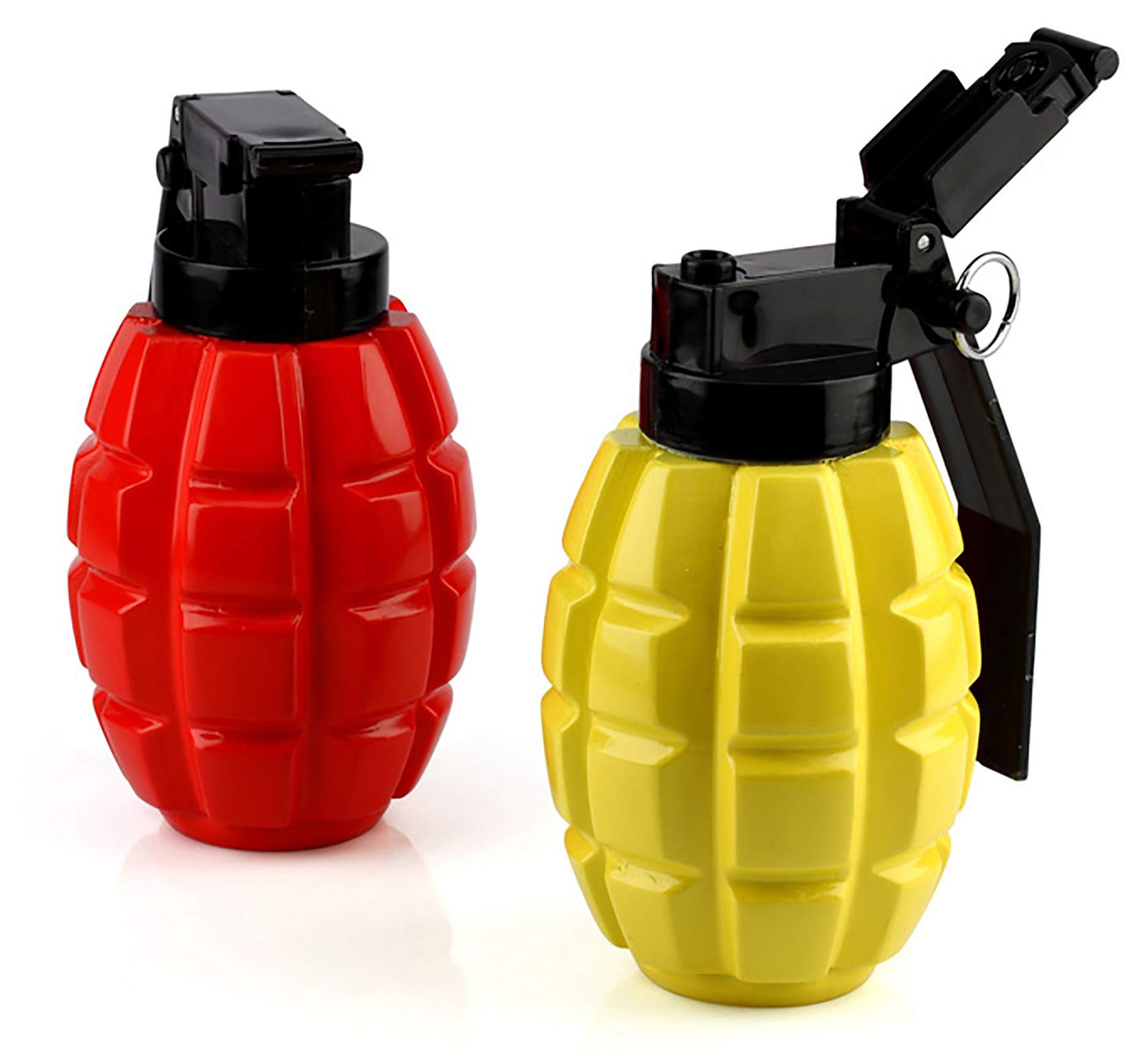 Caliber Gourmet Condiment Dispenser Set. Grenade Shape for BBQ Grill, Camping & Picnics, Ketchup Mustard Bundle Set