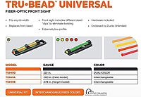 TRUGLO Tru-Bead Fiber Optic Front Sight Universal Fit for Shotgun Vent Rib, Dual Color, Interchangeable Clips
