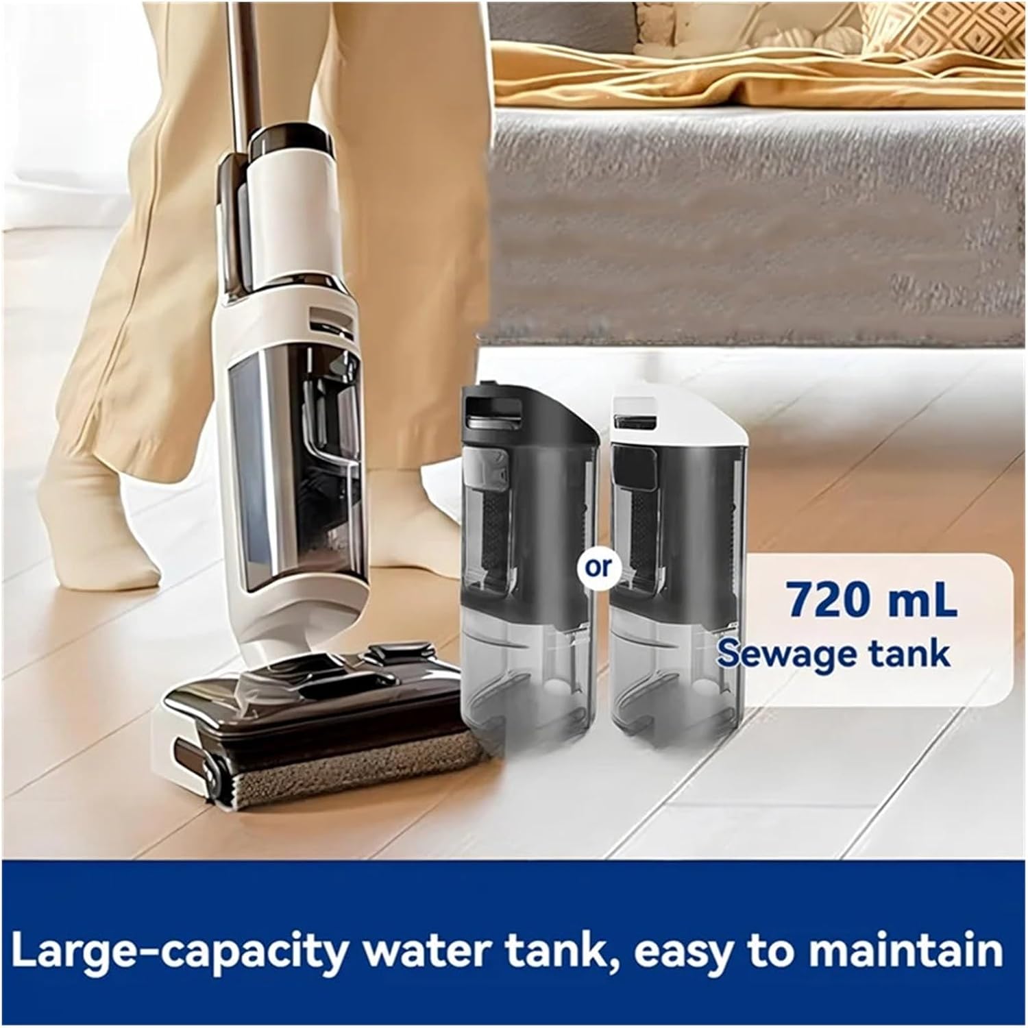 Tineco FLOOR ONE S5 Dirt Water Tank - Original Replacement Tank (Includes HEPA Filter)