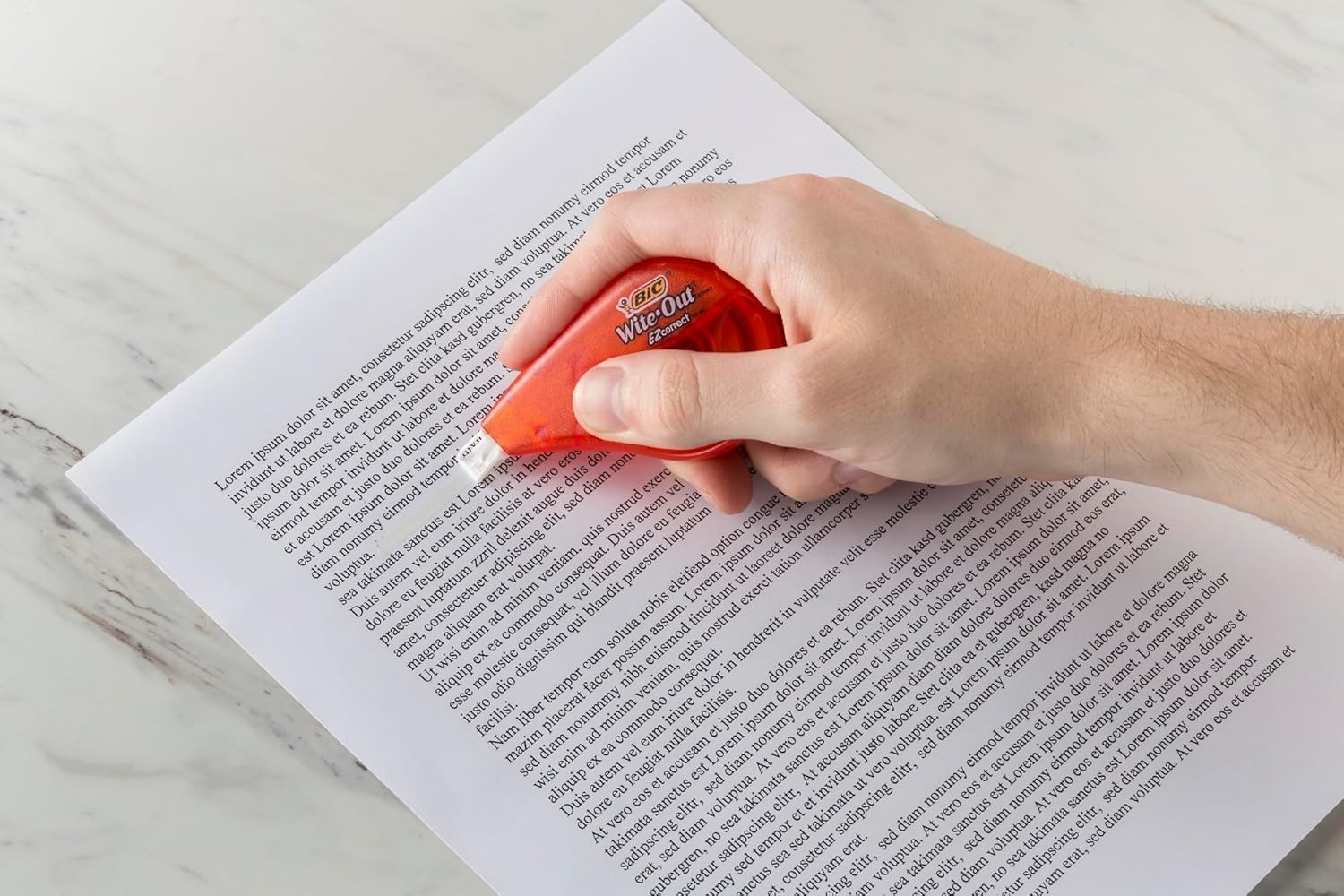 BIC Wite-Out Brand EZ Correct Correction Tape, Applies Dry, 18-Count, Translucent Dispenser Shows How Much Tape is Remaining