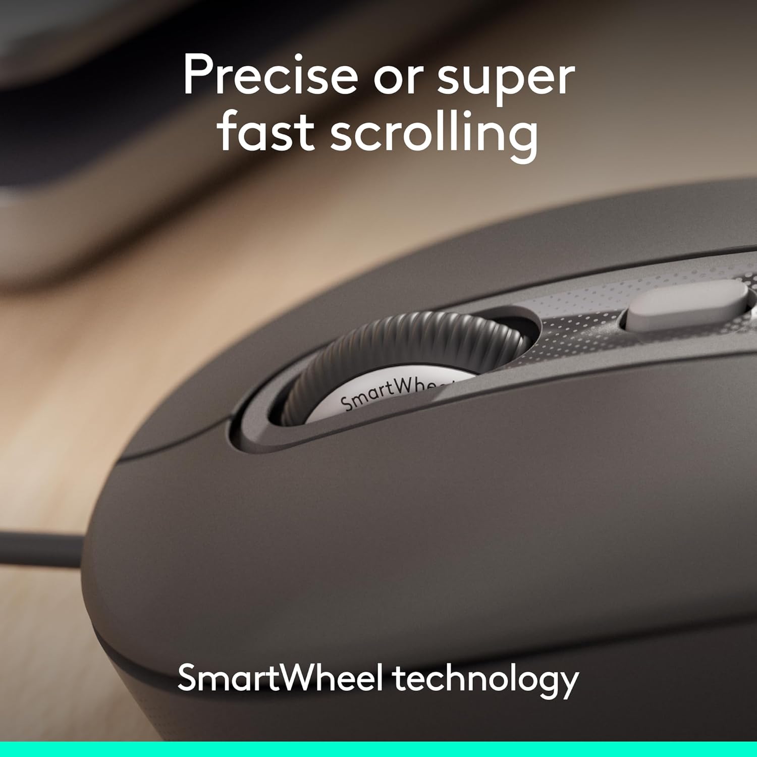 Logitech Signature Wired M520 L for Business, Optical Wired Mouse, USB-C Plug-and-Play