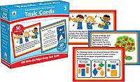 Carson Dellosa 3rd Grade Task Flash Cards, Dry Erase Mathematics and ELA Common Core Activity Flashcards, Language Arts and Math Manipulatives for Kids Ages 8-9