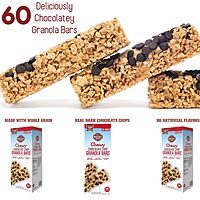 Wellsley Farms Chewy Chocolate Chip Granola Bars, 60 Count (3 lbs 4.8 oz) - 110 Calories Per Bar