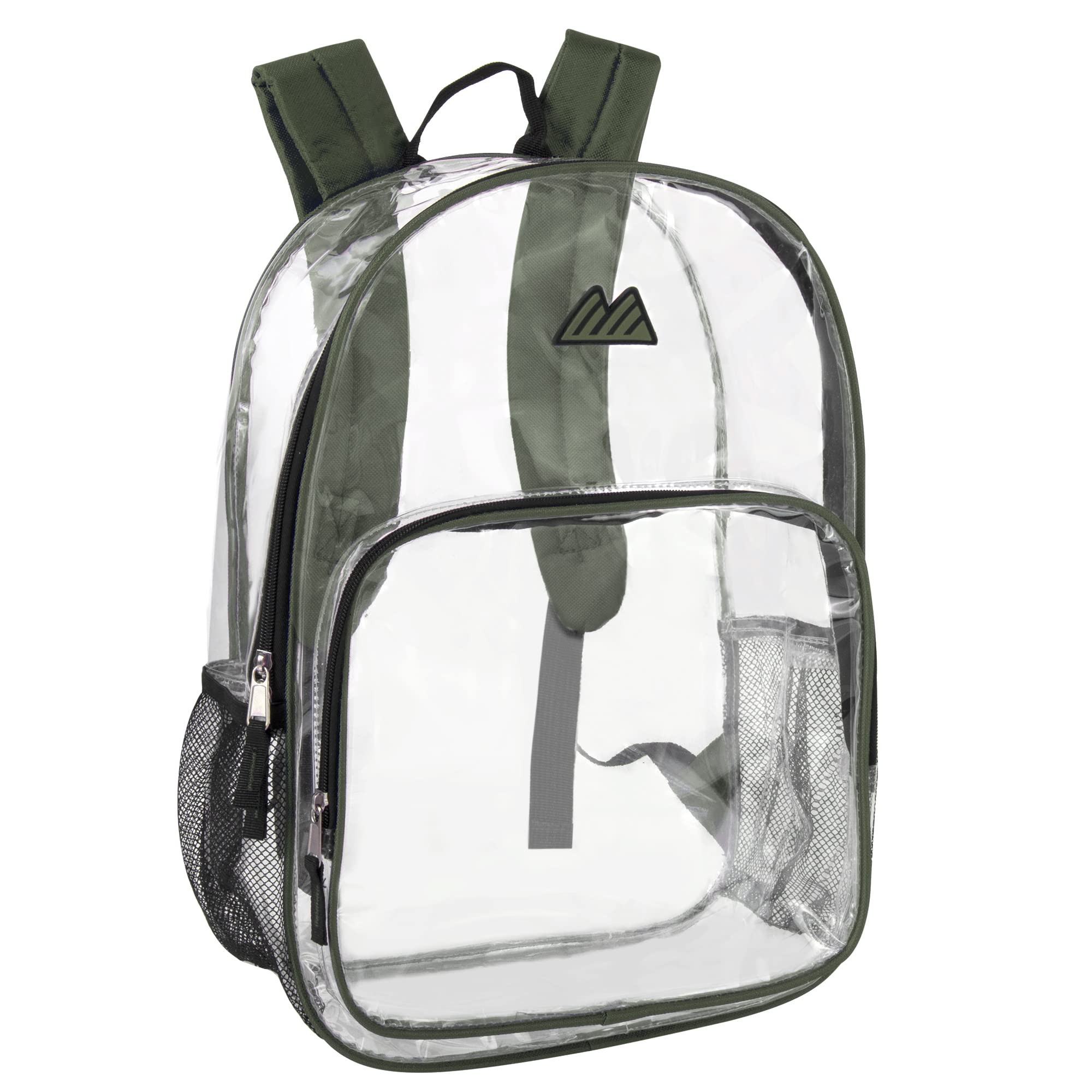 Summit Ridge Waterproof Clear Backpack with Water Bottle Holder - Stadium Approved Heavy-Duty Clear Backpack