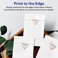 Avery Glossy Clear Heart Labels, Sure Feed Technology, 0.75" x 0.75"