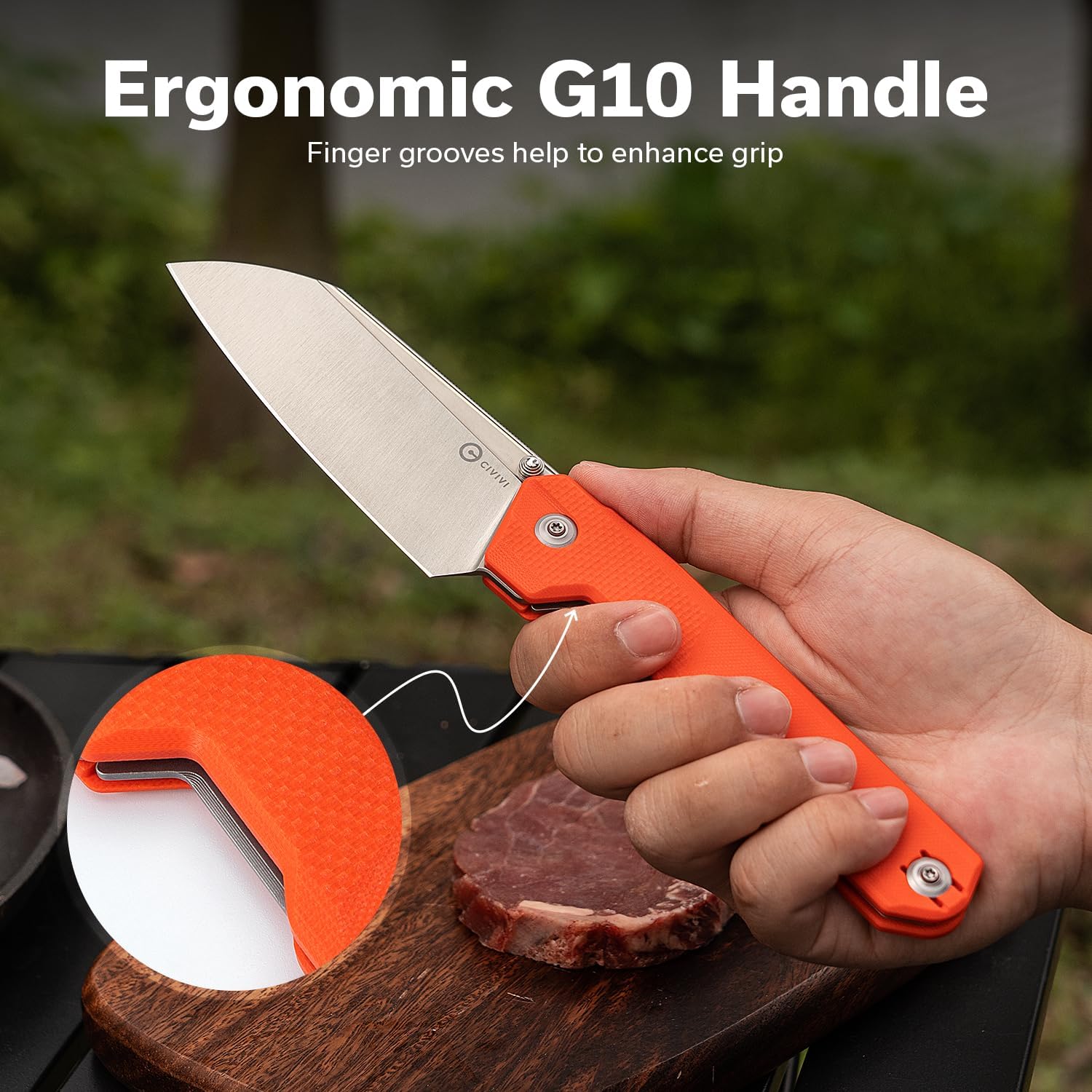 CIVIVI Hid Folding Pocket Knife 4.14in 14C28N Blade G10 Handle