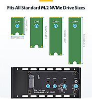 StarTech.com USB4 M.2 NVMe Enclosure, 40Gbps, External USB-C/Thunderbolt NVMe SSD Enclosure, Aluminum Heatsink Case