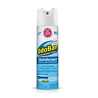OdoBan Ready-to-Use 360-Degree Continuous Spray Disinfectant & Harsh Aroma Eliminator, Fresh Linen, 14.6 Ounces