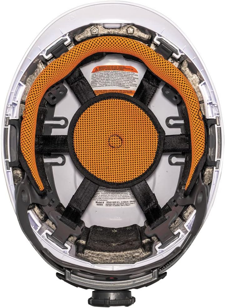 Klein Tools Safety Helmet, Type-2 Safety Helmet, Vented, Class C Helmet w / Light