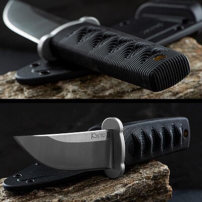 Cold Steel Kyoto II 3-3/8" Durable Compact 8Cr13MoV Stainless Steel Fixed Blade Drop Point Outdoor Hunting Utility Knife