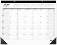 Office Depot Brand Monthly Desk Pad Calendar, 21 3/4" x 17", White/Black, January 2026 to December 2026, SP24D0026