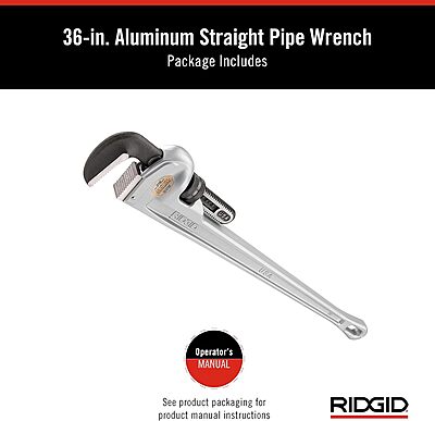 RIDGID Aluminum Straight Pipe Wrench