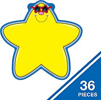 Carson Dellosa – Star Colorful Cut-Outs, Classroom Décor, 36 Pieces Stars - Single Sunglasses