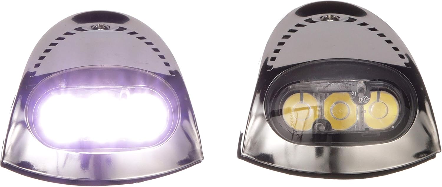 Attwood LED Docking Lights - Stainless Steel - White LED - Pair
