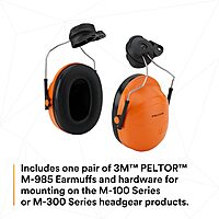 3M PELTOR Earmuff Assembly M-985/37333(AAD), for Versaflo M-100 and M-300 Products, Pair, 1 EA/Case