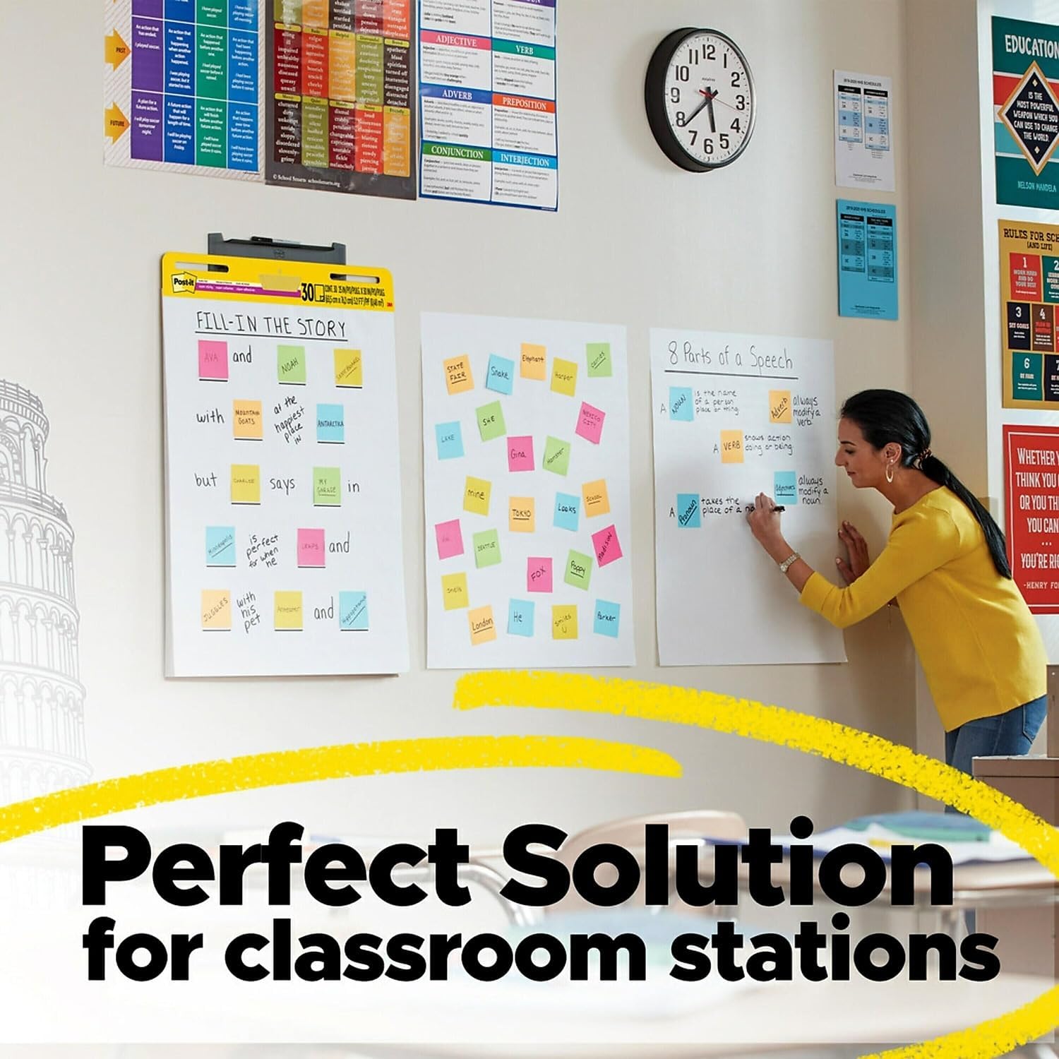 Post-it Super Sticky Mini Easel Pads, 15in x 18in, 2 Pads, 20 Sheets/Pad, School Supplies for Classrooms, White