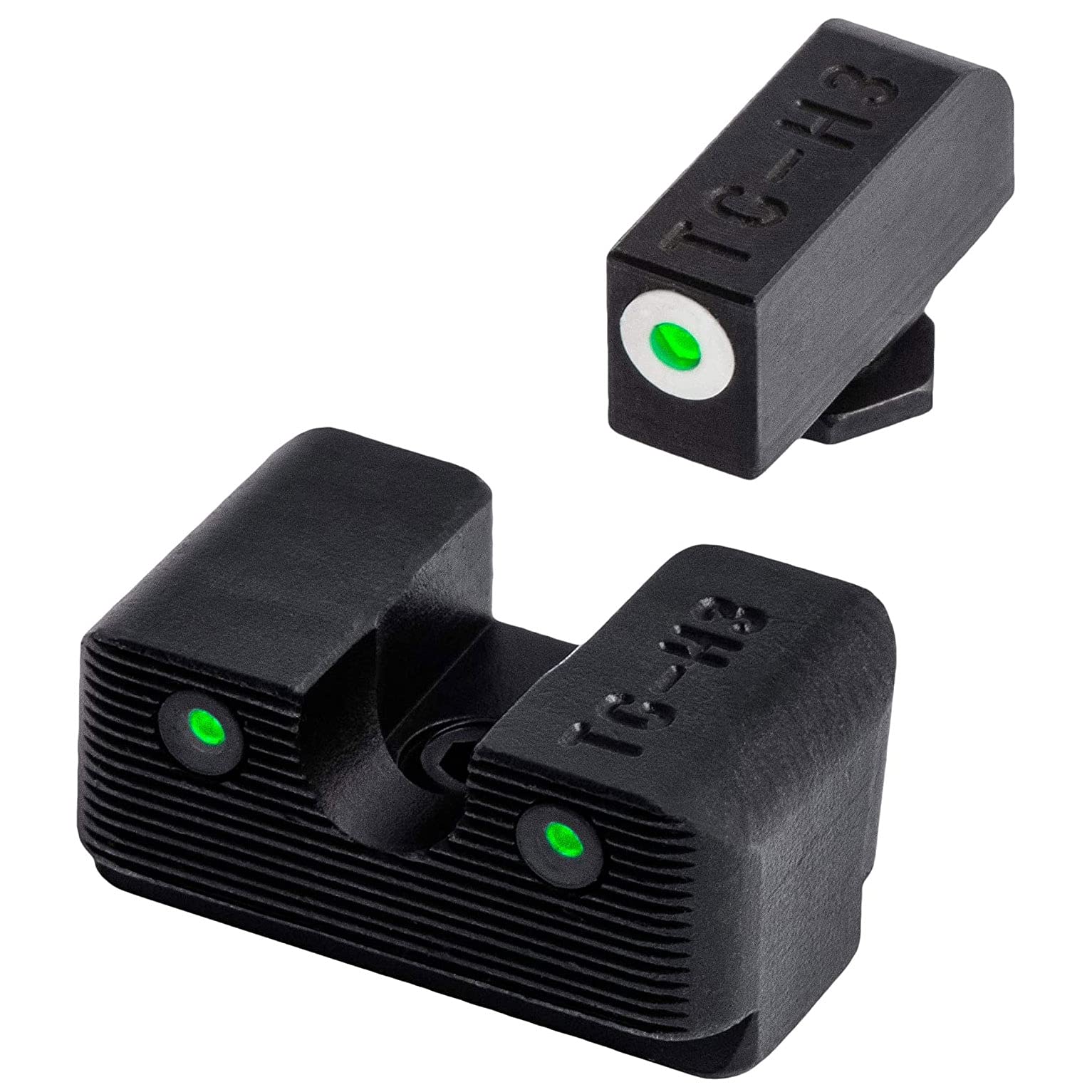 TRUGLO Tritium Pro Night Sights for Glock Handgun Models - Front & Rear Set (White Ring)