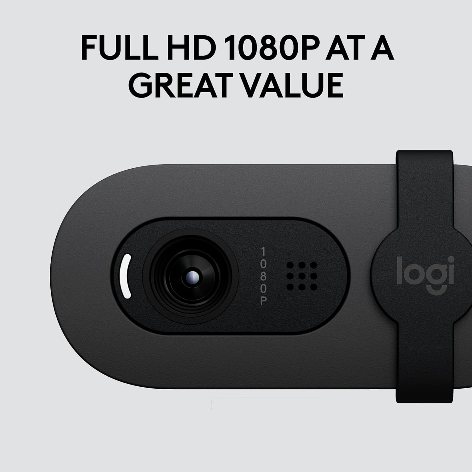 Logitech Brio 105 Full HD 1080p Business Webcam with Auto-Light Balance, USB-A, Privacy Shutter, Easy Set-Up