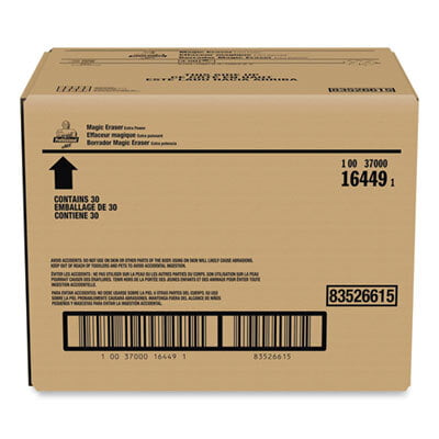 Mr. Clean Heavy Duty Magic Eraser, 2 3/10 x 4 3/5 x 1, White - 30 /Case