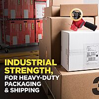 SCOTCH Commercial Grade Shipping Packaging Tape, 1.88\" x 54.6 yd, 3\" Core, Clear