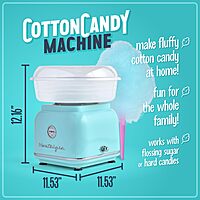 Nostalgia Classic Countertop Cotton Candy Machine, Manual, Retro Vintage Candy Maker Includes 2 Reusable Cones & Scoop