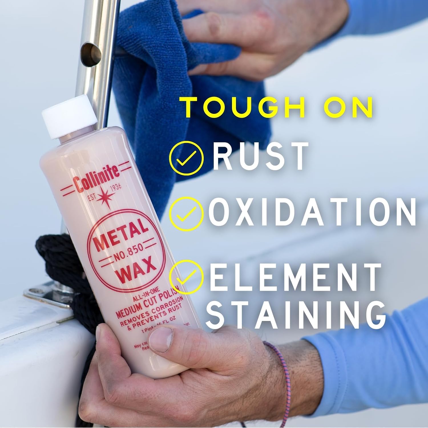 Collinite 850 Metal Wax & Polish Removes Rust & Prevents Oxidation in One Step