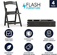 Flash Furniture Hercules Series Folding Chair - Resin Event Chair