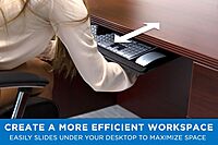 Mount-It! Under Desk Computer Keyboard and Mouse Tray, Slide Out Ergonomic Keyboard Drawer with Gel Wrist Pad, Tilt