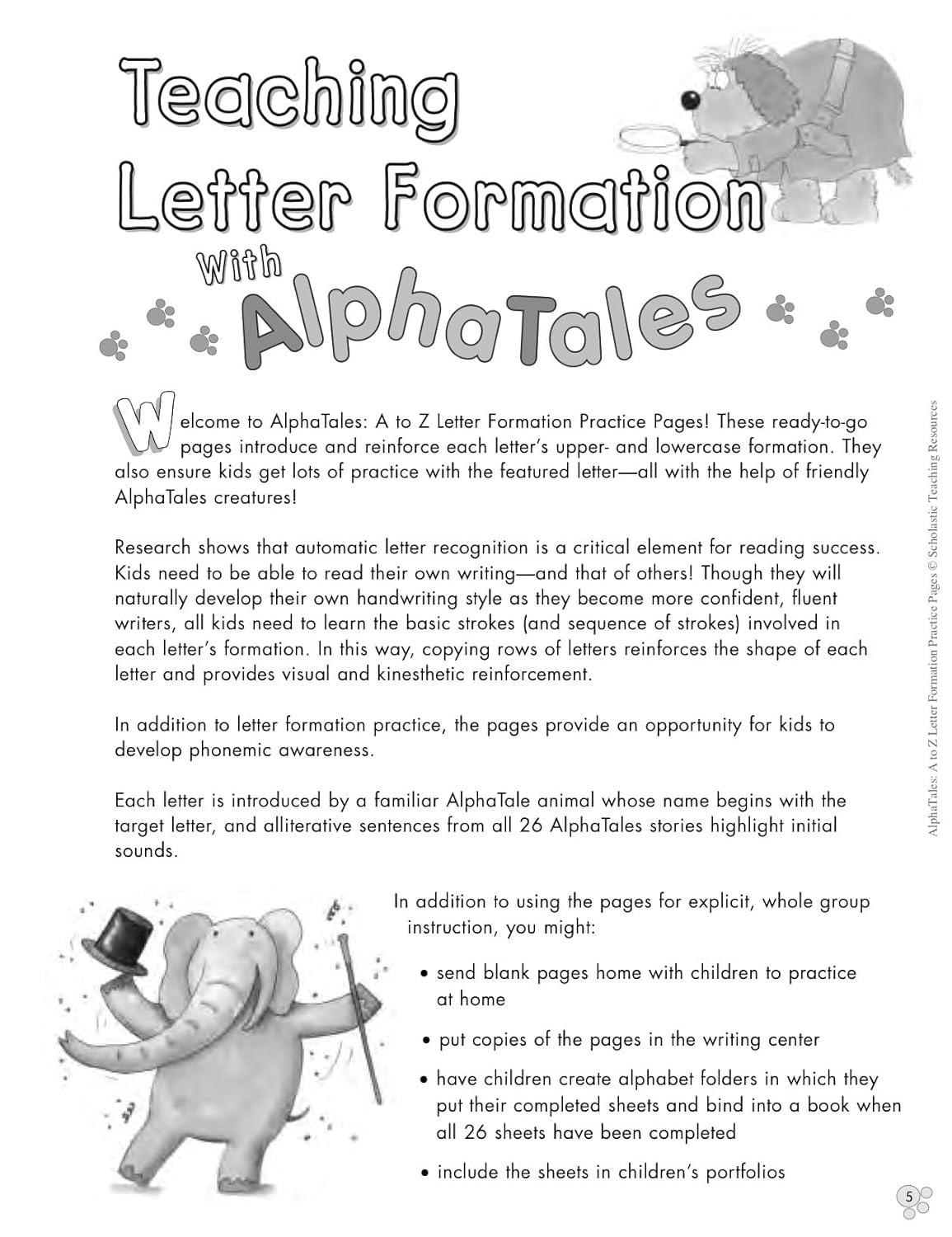 AlphaTales: A to Z Letter Formation Practice Pages: Fun-filled Reproducible Practice Pages That Help Young Learners