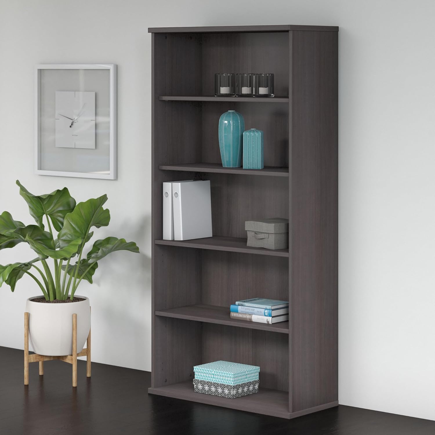 Bush Business Furniture Studio C Tall 5 Shelf Bookcase