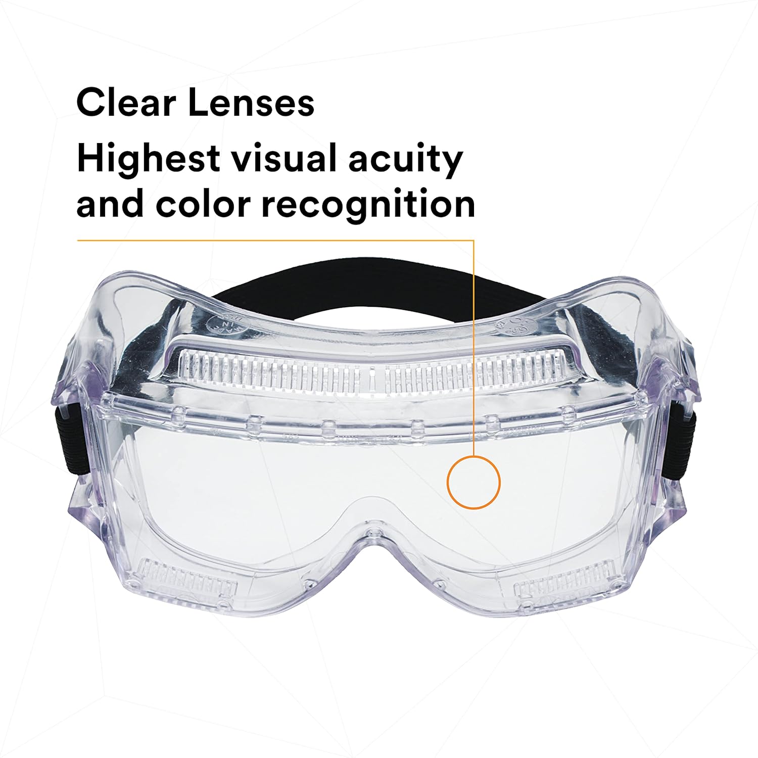 3M Centurion Safety Impact Goggle 452AF, 40301-00000-10 Clear Anti-Fog Lens, Pack of 1