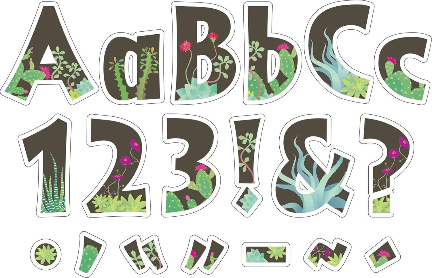 BARKER CREEK Letter Pop-Outs, 4" Multicolor Designer Letters for Bulletin Boards, Posters and Displays