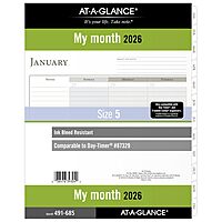 AT-A-GLANCE Monthly Planner Refill, Loose-Leaf, Pre-Punched for 7-Ring