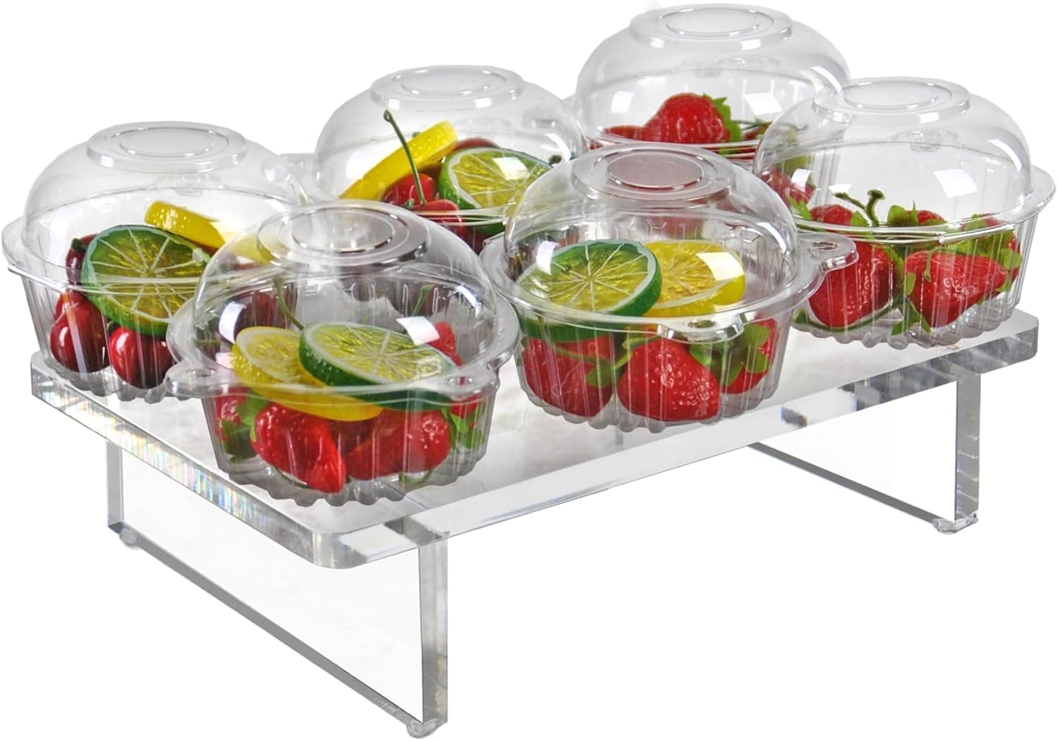 Azar Displays Deluxe Acrylic Monitor Riser Display, Clear