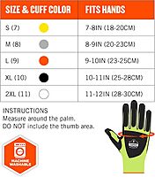 Ergodyne ProFlex 7141 Hi-Vis Nitrile-Coated DIR Level 4 Cut-Resistant Gloves