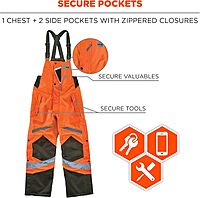 Ergodyne GloWear 8928 Hi-Vis Insulated Bib Overalls