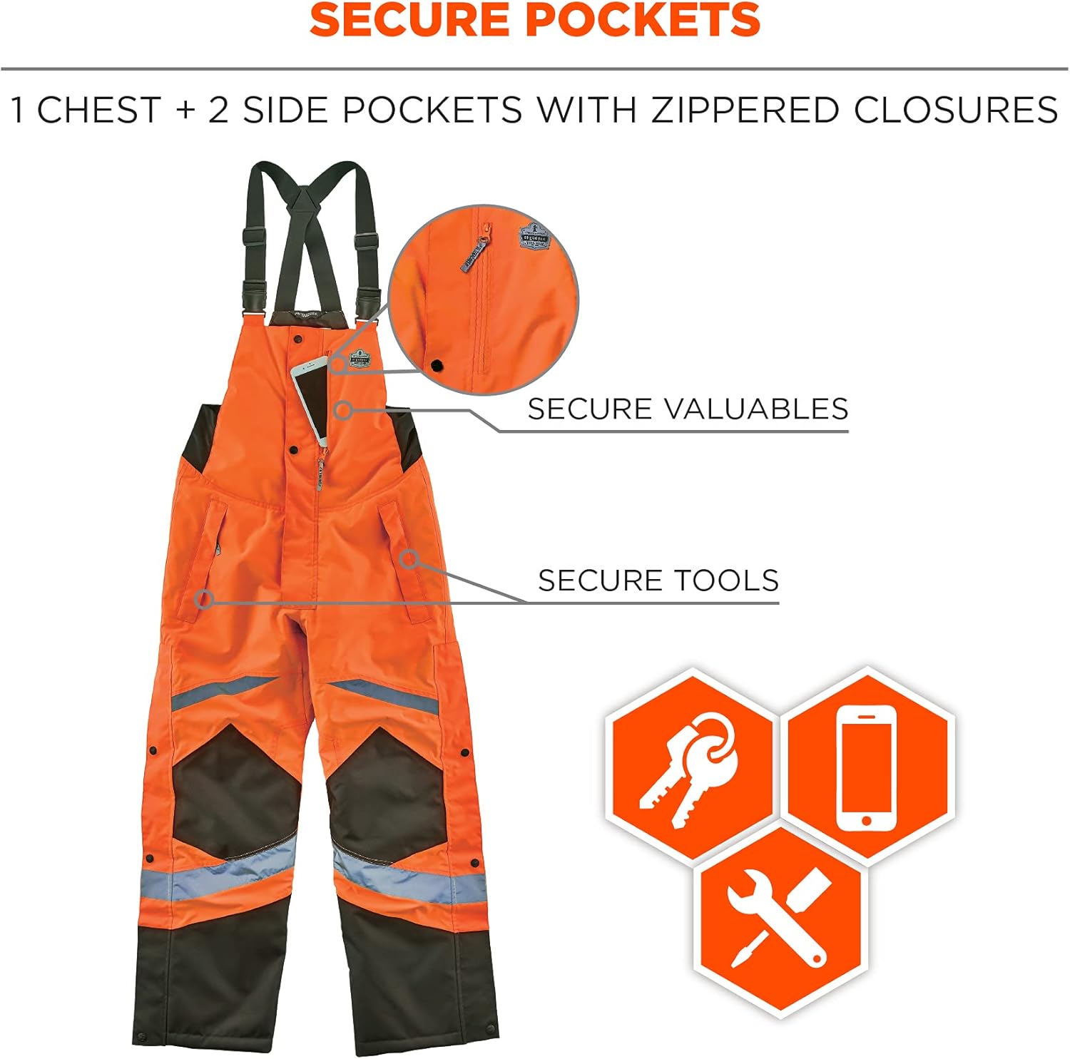 Ergodyne GloWear 8928 Hi-Vis Insulated Bib Overalls