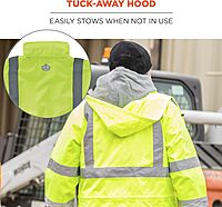 Ergodyne GloWear 8366 Lightweight Type R Class 3 High-Visibility Rain Jacket