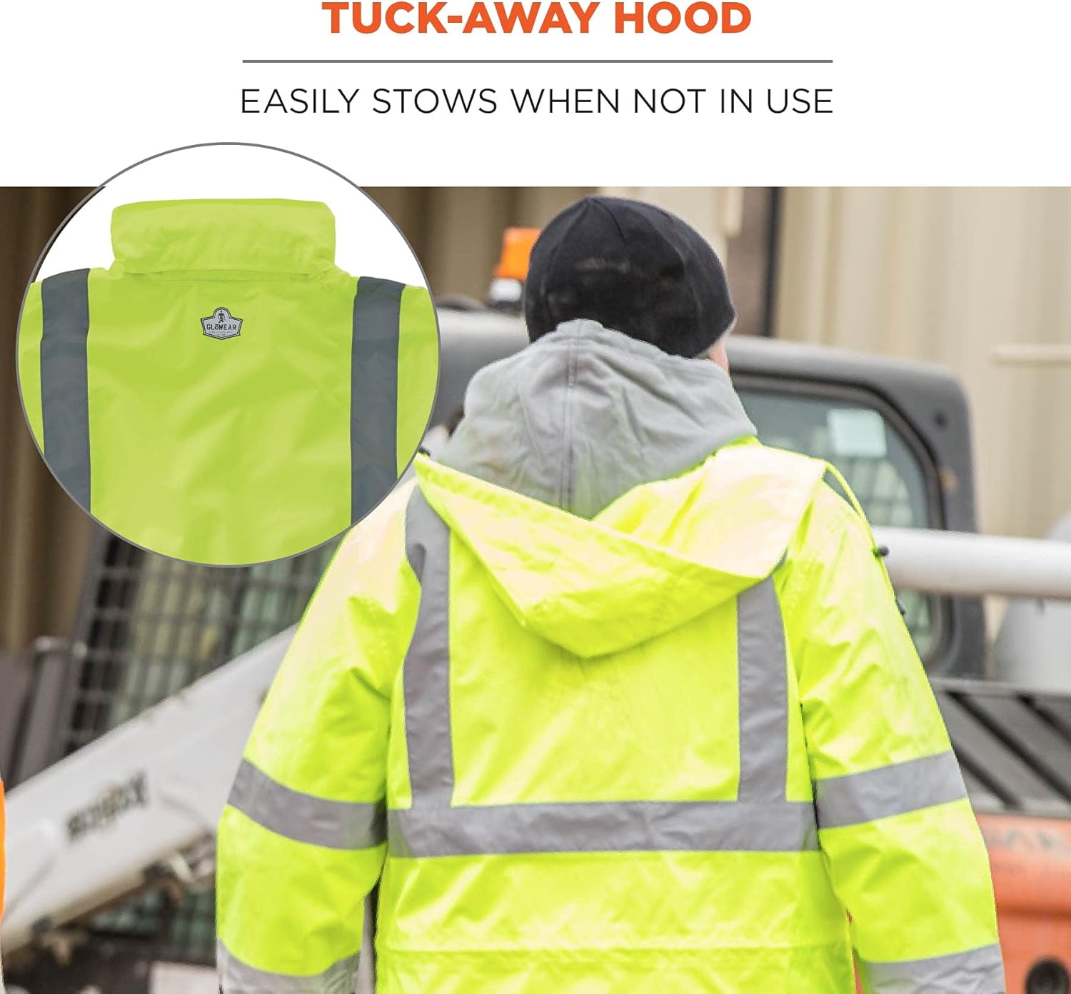 Ergodyne GloWear 8366 Lightweight Type R Class 3 High-Visibility Rain Jacket