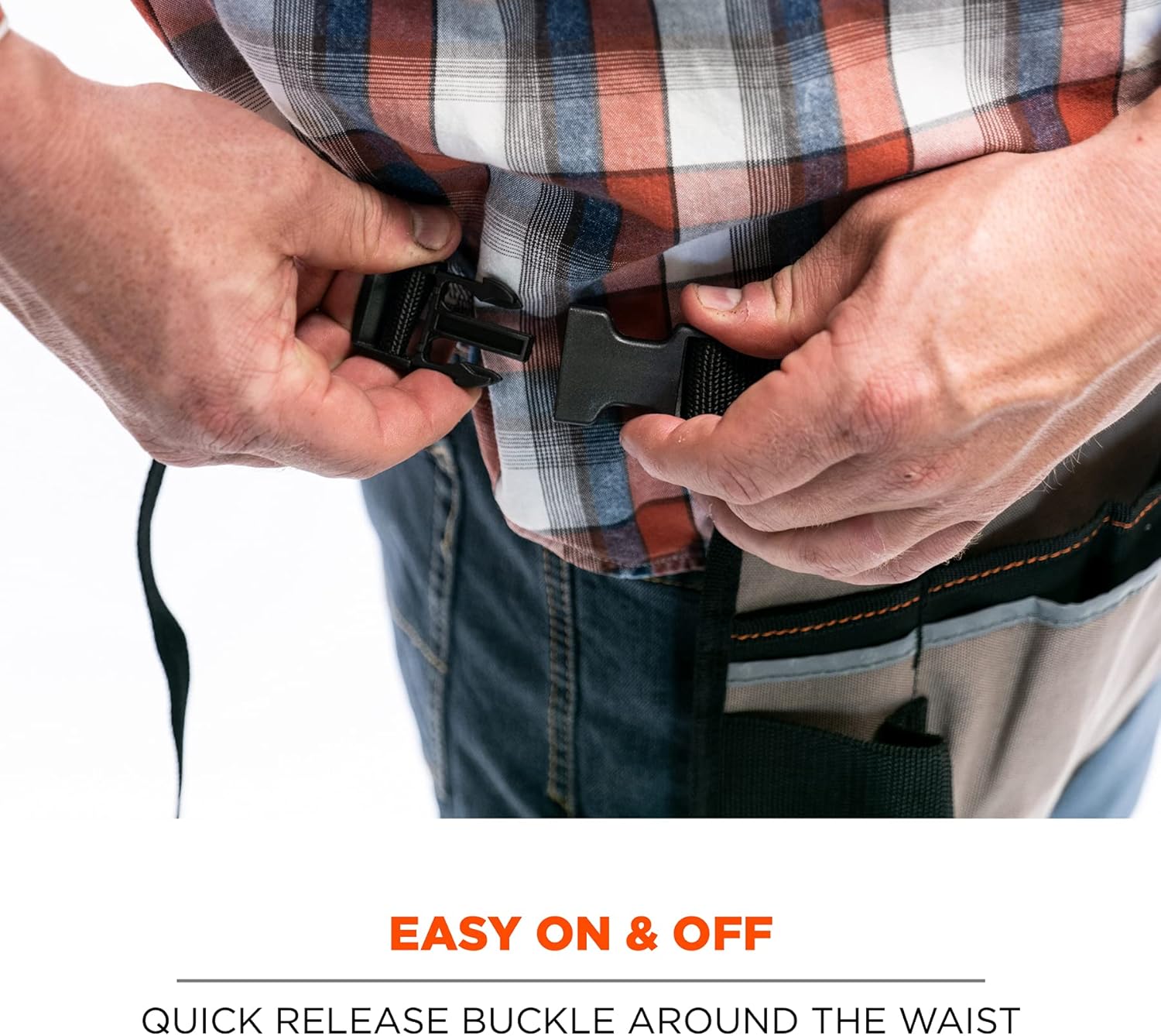 Arsenal 5706 Canvas Waist Tool Apron with 13 Pockets, Gray