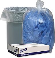 Genuine Joe Clear Low Density 1.4mil Liners, 45 Gal (Pack of 100) 1 Count (Pack of 100)