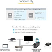 StarTech.com USB-C Docking Station for MacBook Pro/Air M1 M2 M3 M4 & Windows, Universal Dual 4K 60Hz / Single 8K Thunderbolt Dock, 96W Laptop Charging