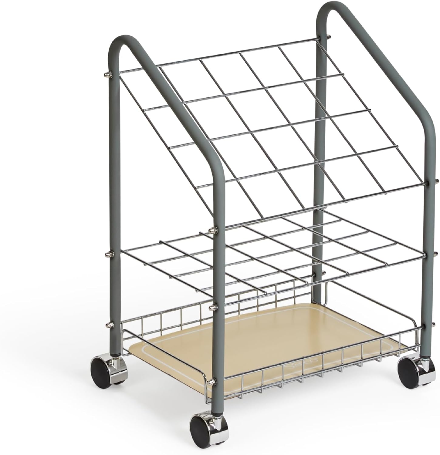 SAFCO Tubular Steel Wire Mobile Roll File Organizer